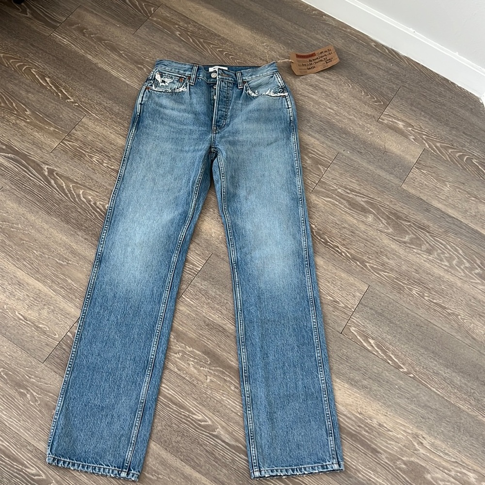 Re/Done high rise loose long jeans NWOT